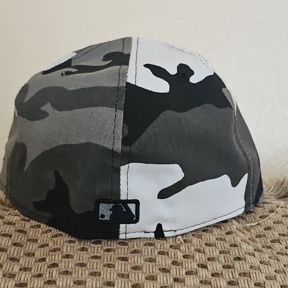 Authentic New Era 59fifty Los Angeles Dodgers Black Gray Camo Fitted Hat - Picture 5 of 8